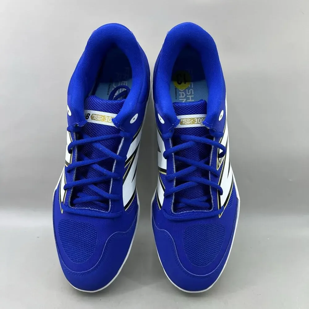 New Balance 3000v7 Molded Baseball Cleats Men Size 13 D Blue Comfort Low Shoes